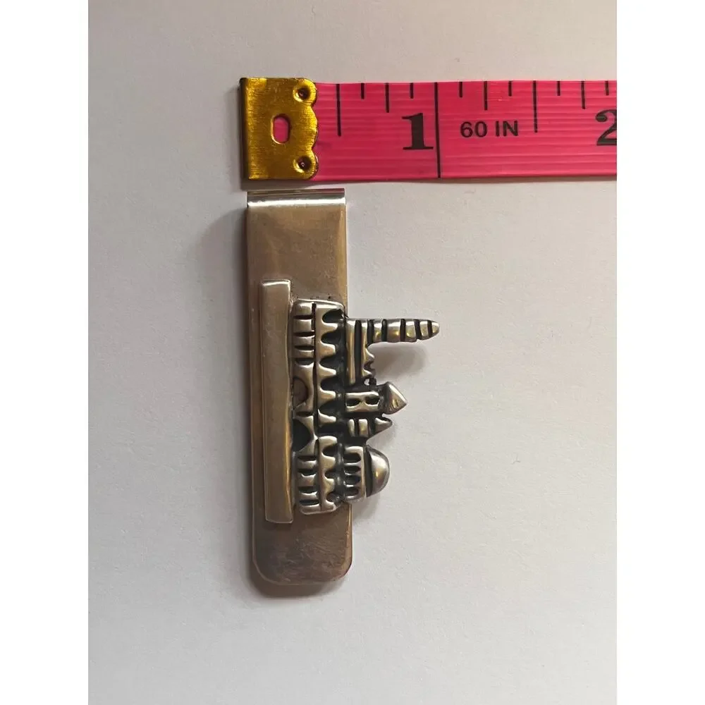 Judaica Sterling Silver 925 Handmade Jerusalem Money Clip